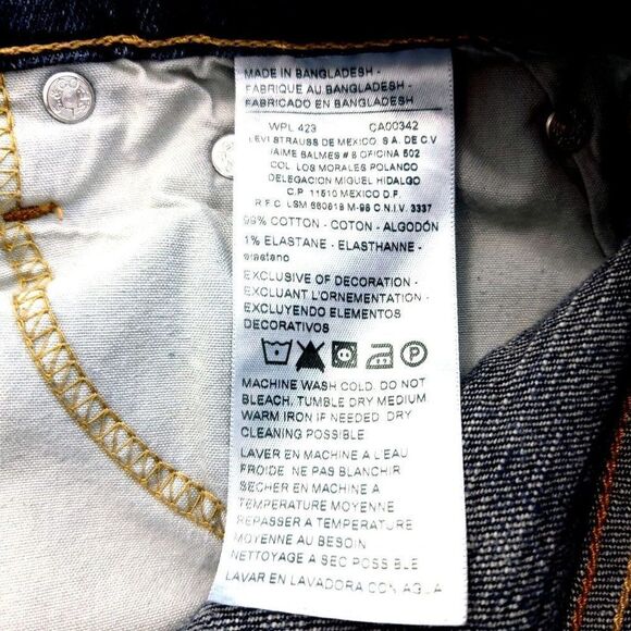 Levi's Signature Athletic Denim Cotton Denim Low Rise Whiskers Blue Jeans 30/29 - Picture 7 of 9